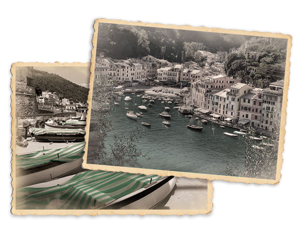 Cartoline della Liguria da cui provengono le ricette del Pandolce e Pandolce di Montagna dell'Antico Mulino di Ottone